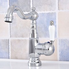 Polished Chrome Kitchen Wet Bar Bathroom Vessel Sink Faucet Mixer Tap esf641