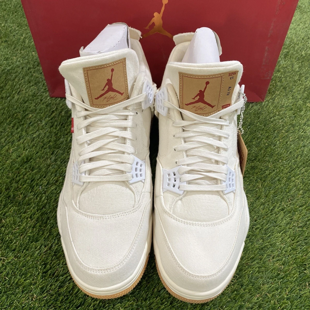 Jordan 4 Retro x Levi's White Denim Blank tag 2018 - Size 13