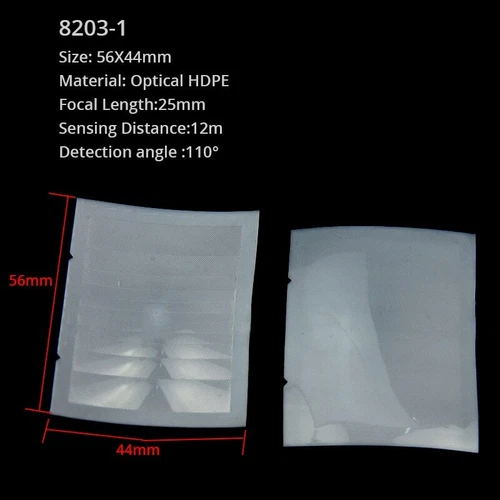 Lente Fresnel de inducción infrarroja cuerpo humano distancia de detección lejana 50 piezas PIR HDPE - Imagen 5 de 47