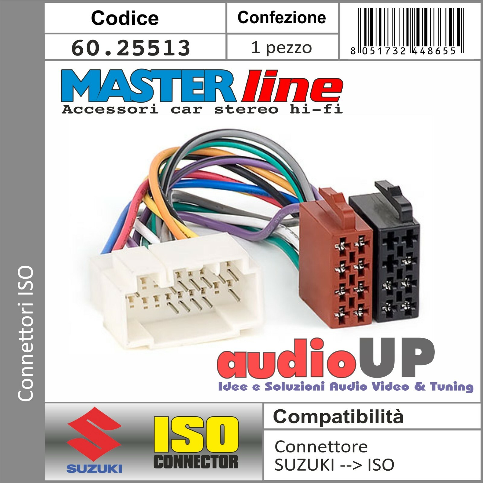 Connettore radio originale ISO per Suzuki Gran Vitara