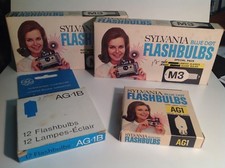 Vtg Sylvania camera Flashbulbs  GE full box - Anciennes lampes- clair cam ra 