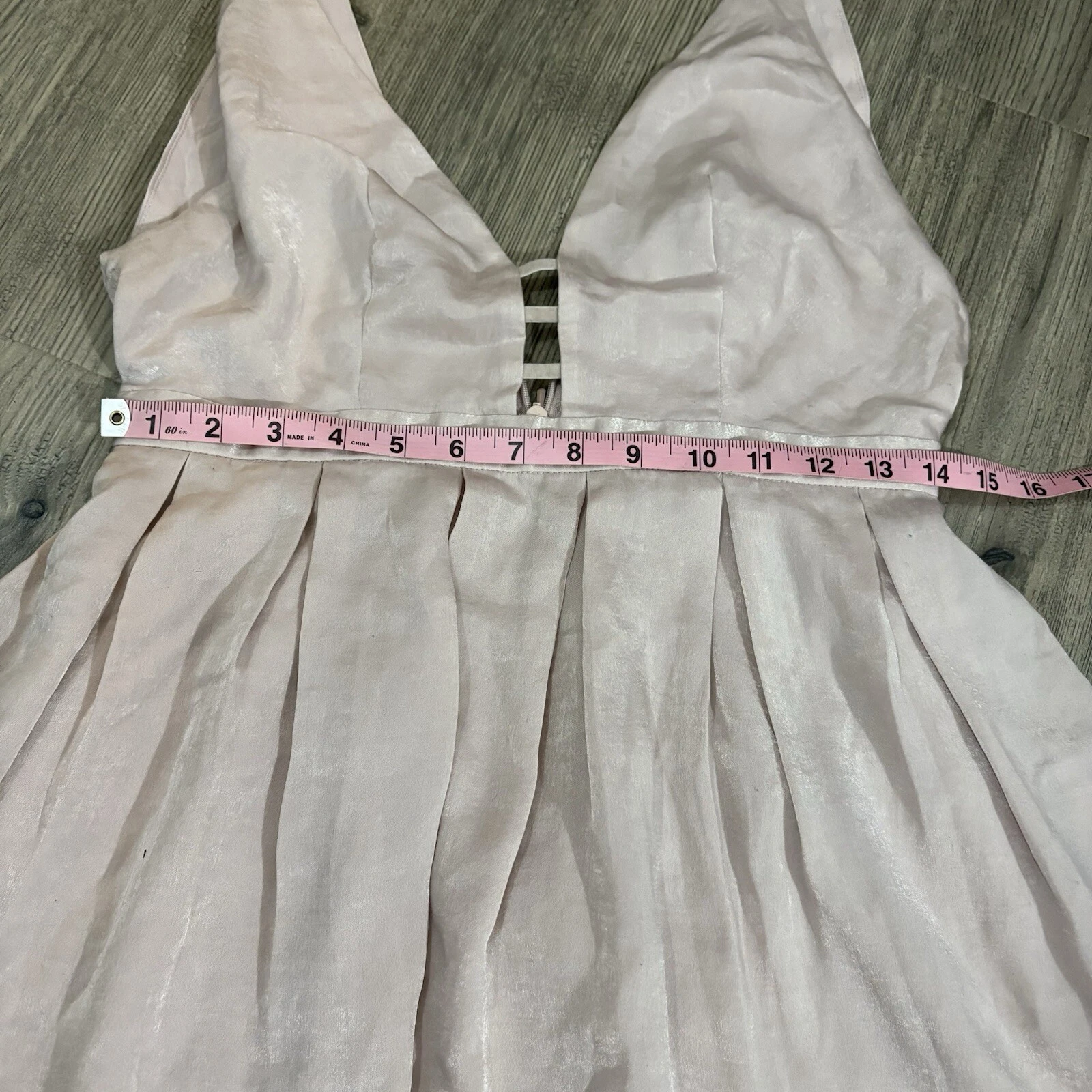 VALENTINO Free People Mini Abito Donna Gabbys Party Tutta la Notte Raso Taglia 6 Rosa Blush