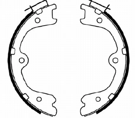 TEXTAR 91073100 Brake Shoe Set, parking brake for INFINITI 