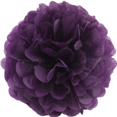 AWELL Papier-Pompons, 16 Stück In Blau, Orange, Weiß – Seidenpapier-Blumen Für Party-Deko, 30,5 Cm & 25,4 Cm
