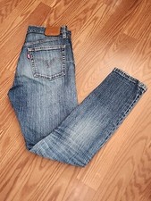  98 Womens Size 27x30 Levis Premium 501 Skinny High Rise Classic Jeans Blue