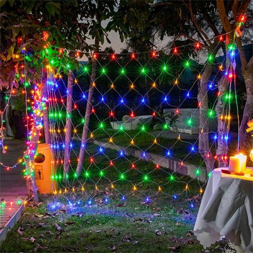 LEDs Net Mesh Lights Fairy String Curtain Lamp Christmas Wedding Party Decor US - Picture 20 of 32