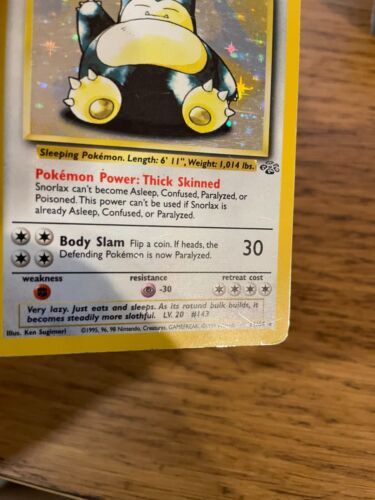 Snorlax (11/64) Holo Jungle Set Pokemon Card! FAST & FREE P&P! - Picture 60 of 78