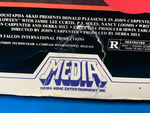 VHS Halloween (Media, 1981) Full Flap RARE Horror VERY GOOD Jamie Lee Curtis - Picture 4 of 14