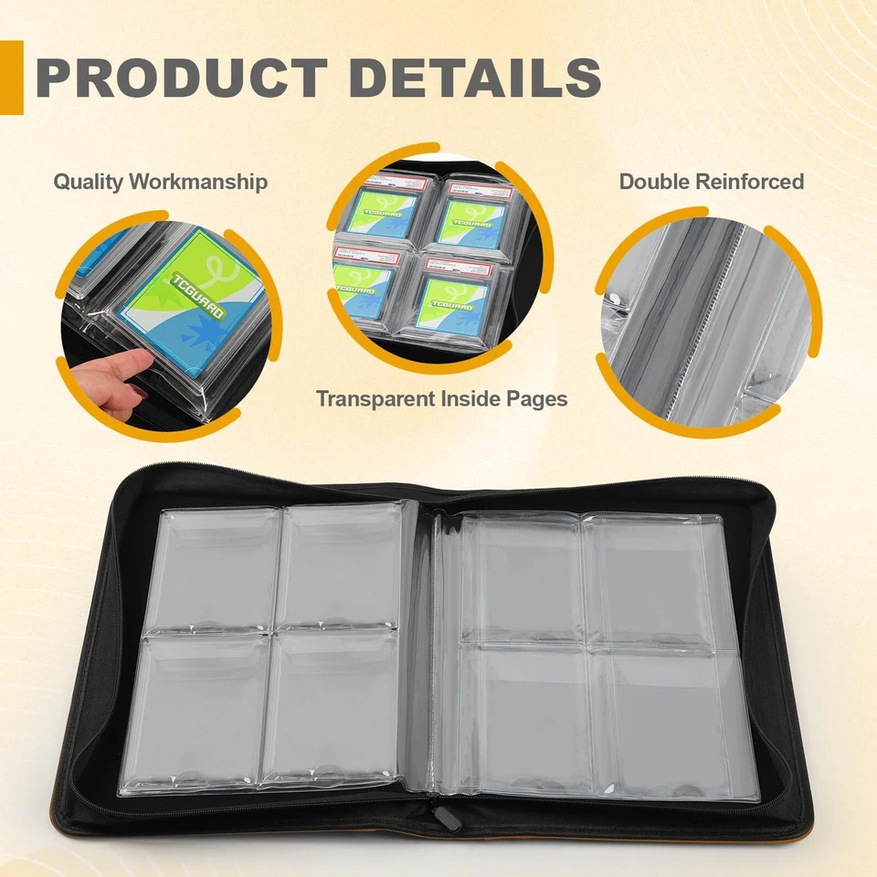 Graded Card Slab Sleeves Binder für PSA Size and Ähnlich Karten mit Hüllen Bi... - Bild 4 von 4