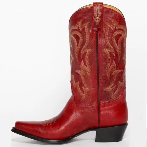 Damen Cowboy Stiefeletten Western Mid Calf Stiefel Blockabsatzspitz Schuhe Part - Bild 10 von 12