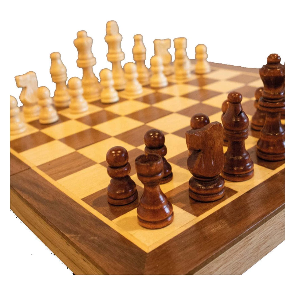 Wooden Folding Chess/Checkers/Backgammon Set 30cm - Image 2 of 2