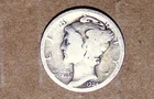 1924  P     MERCURY  SILVER   ACTUAL  COIN                           90517224-06