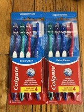 Colgate Extra Clean Toothbrush MEDIUM 2PK x 4Ct 8 total NEW 