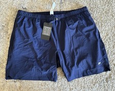 Fabletics The One Short 7in Mens XXL Navy Blue Athletic Running Zip Pocket
