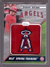 SHOHEI OHTANI 2021 Topps Series 1 Spring Training Cap Logo Patch Relic #STCL-SO