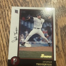 1998 Bowman Justin Thompson Detroit Tigers #32 Base Set Baseball Trading Card