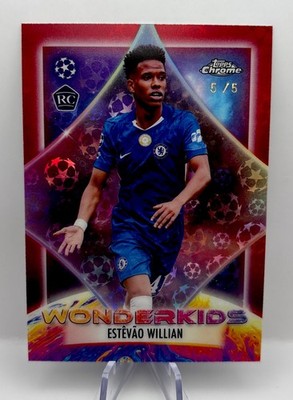 Topps 2026 Topps Chrome UCL Wonderkids WK-3 Estevao Willian Chelsea Rookie 5/5 