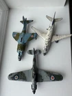 Dinky Toys 717 Boeing 737 Hawker Hurricane MK2 722 Harrier Jump Jet  Vintage