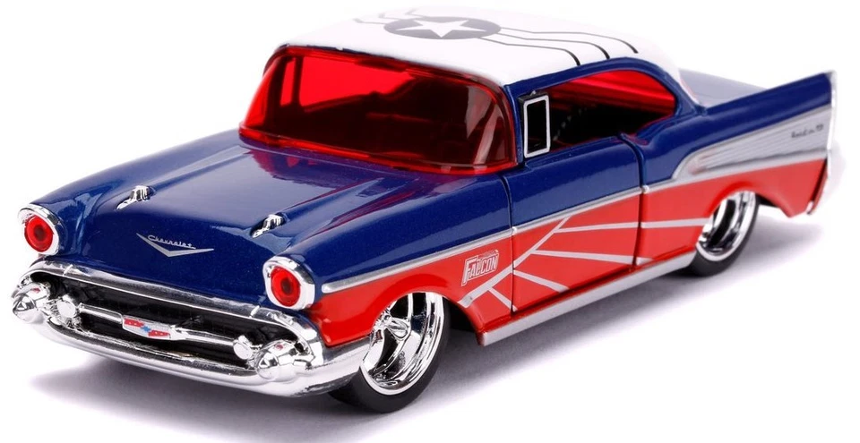 Jada 1 3 2 Hollywood rides Falcon 1957 Chevrolet bel air 31762 Marvel Avengers