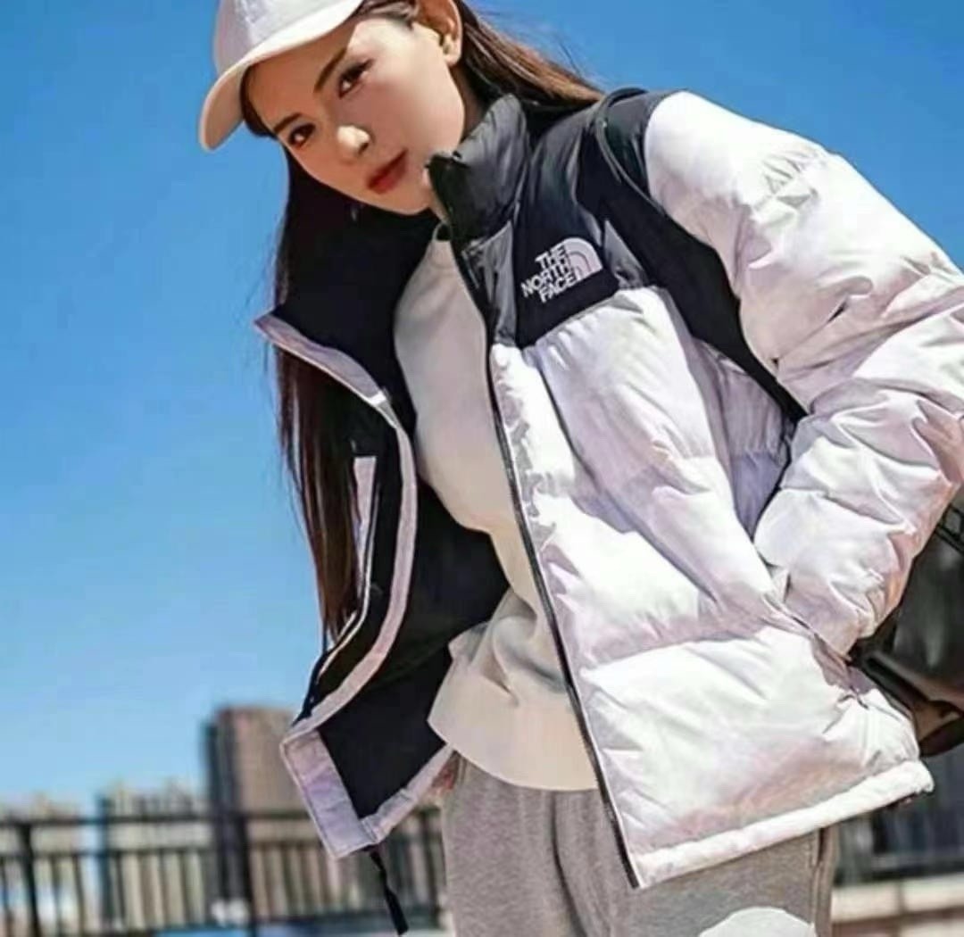 The North Face 1996 Retro Nuptse Print Quilted Down Jacket Women's/Plus 2X/Lilac image 6