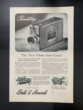 Vintage 1940 Bell  Howell Filmo Auto Load Ad Advertisement