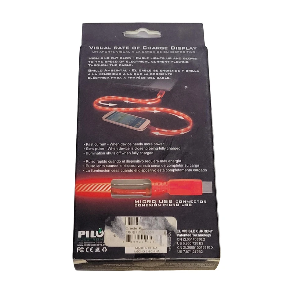Pilot Automotive El-1400r Luz Visual Electroluminiscente Carga Sincronización Micro Us Foto 2 de 2