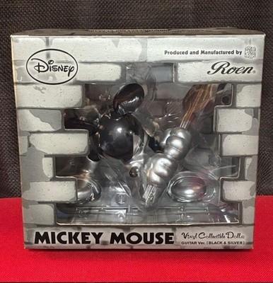 Mickey Mouse Guitar Ver Roen Medicom Toy VCD Figure Black Silver