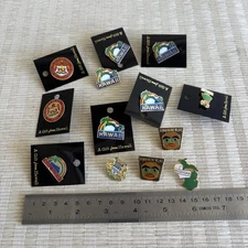Lot 13 Vintage Hawaii Souvenir Lapel Pins Aloha Hula Saxman Michigan Coquitlam