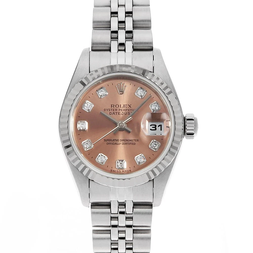 Rolex — ROLEX Datejust 10P Diamond 79174G pink A Number second hand Women