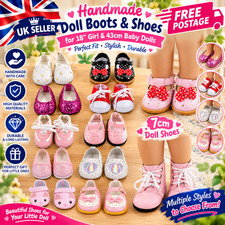 Handmade 7cm Doll Boots & Shoes for 18&rdquo; Girl & 43cm Baby Dolls &ndash; Gift Toy