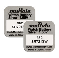 2 Murata 362 SR721SW Batteries Silver 1.55V Watch Battery 1Pc New