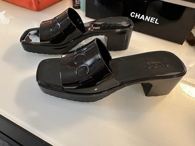 NP 310 ¿ ! Gucci Damen Pantolette aus Gummi GR36/37 *schwarz*