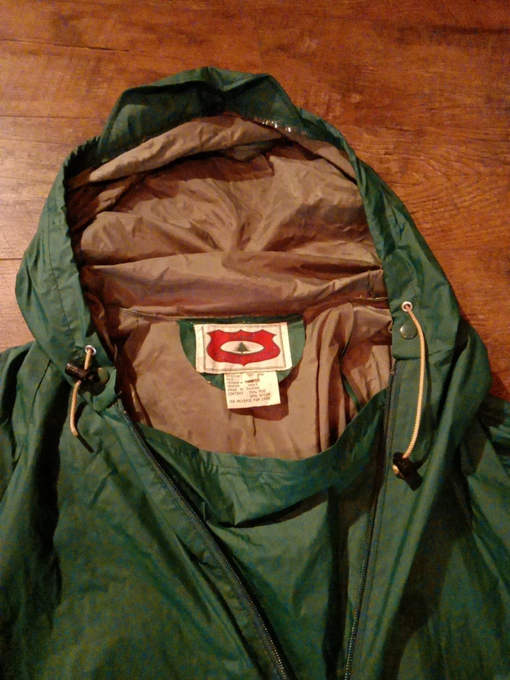 De colección. Poncho de lluvia LL Bean para hombre Maine Guide PVC nailon largo completo talla L leer descripción Foto 2 de 4