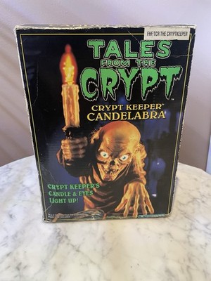 Vintage 1996 Tales From The Crypt Candelabra Crypt Keeper W/ Box  Halloween VTG