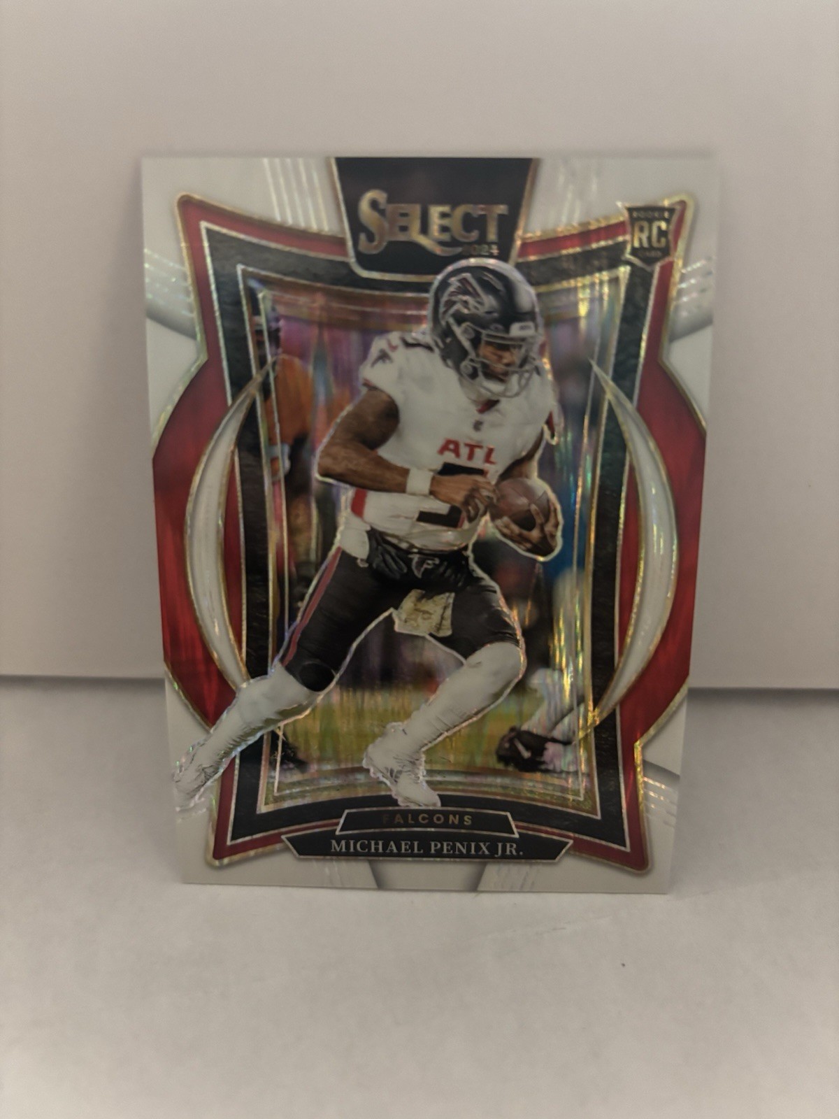 2024 Panini Select - Concourse Michael Penix Jr. #80 White Shock Prizm /199 (RC)