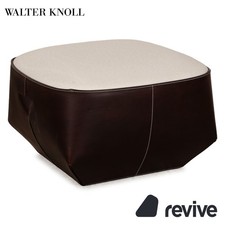 Walter Knoll Isanka Leder Hocker Creme Braun Dunkelbraun