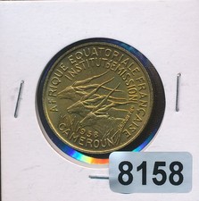 CAMEROON - 1958 - BRASS 25 FRANCS - GEM BU - #8158