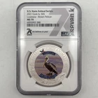 2021 U.S. State Animal Series 1oz Silver Coin / LA Brown Pelican / NGC MS70 #37D