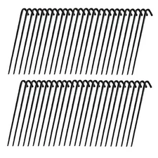 Fifty (50) Heavy Duty 10" Steel Anchor Stakes For Various Outdoor Applications