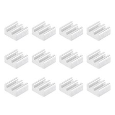 7x7x3.5mm Aluminum Heatsink Electronics Cooler for MOS IC Chip Silver 12 Pcs