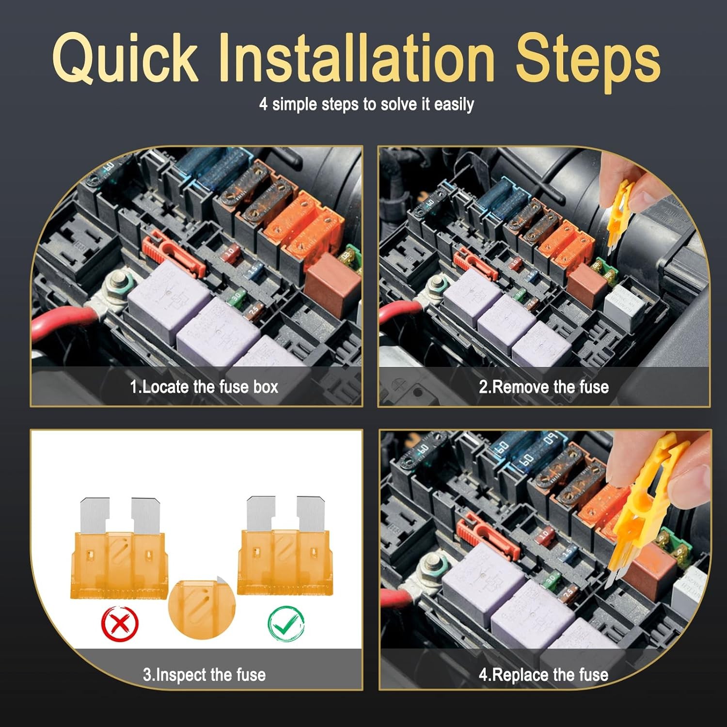 1332 Pcs Car Fuse Assortment Kit, 680PCS Mini Blade Fuses + 520 Standard Automot