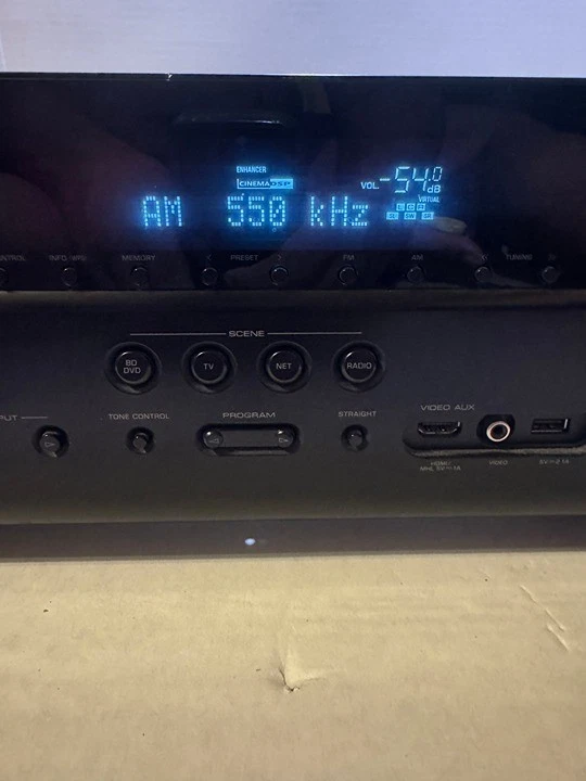 Yamaha RX-V677 7.2-Channel Network AV Receiver w/ HDMI, Wi-Fi – Tested Working - Image 2 of 4