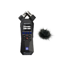 Zoom H1essential Stereo Handy Recorder and Hairy Windscreen Bundle