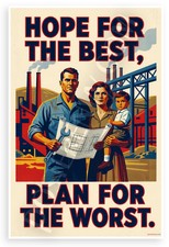 Hope For The Best Plan For The Worst WPA Poster 12x18