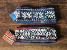 2 NWT Flaaronning Ski Headband Pattern Blue Navy NEW Pair Lot