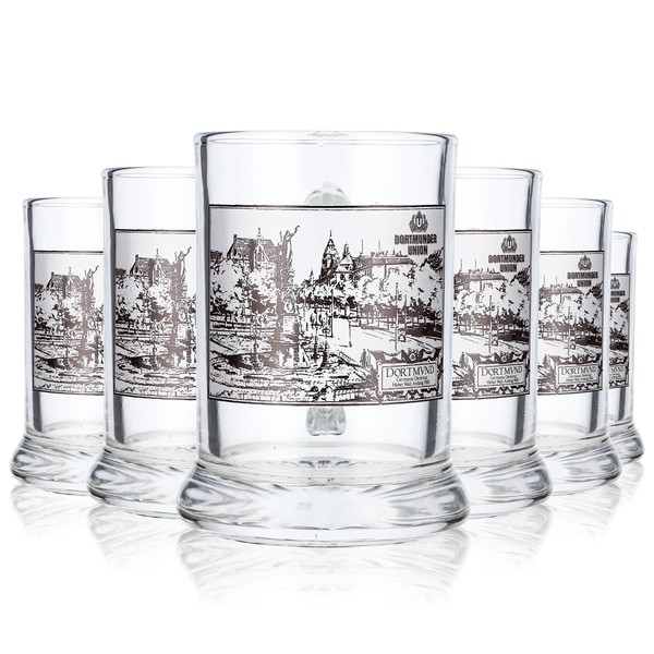 6X Dortmunder Union Bier Glas BierkrüGe 0,31L BiergläSer Krug Seidel-image