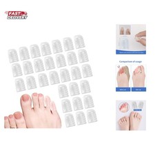 30PCS Silicone Anti-Friction Toe Protector,Soft Clear Little Gel Toe Protecto...