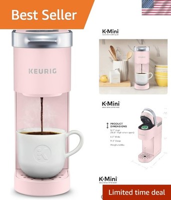 Sleek K-Mini Single Serve Coffee Maker - Compact 6-12oz Brewer in Dusty Rose