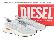 DIESEL S-Serendipity Sport MEN Sneakers EU 44 Grey Almond Toe Lace Up RRP  150