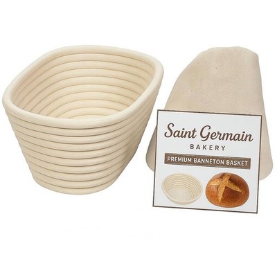 Saint Germain Bakery Premium Round Bread Banneton 10 inch, 10 inch Oval